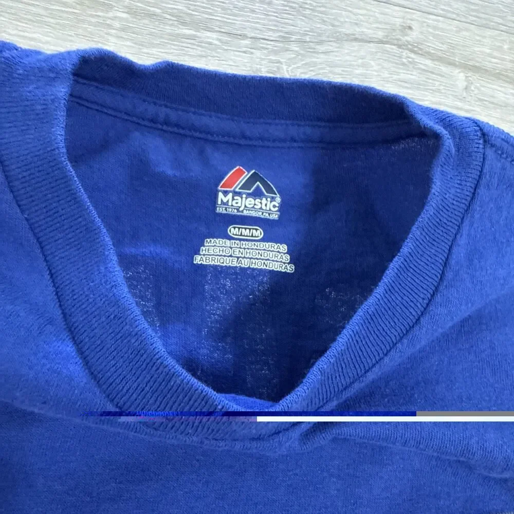 Juan Lagares Shirt New York Mets Baseball Majestic Men’s Blue Tee M